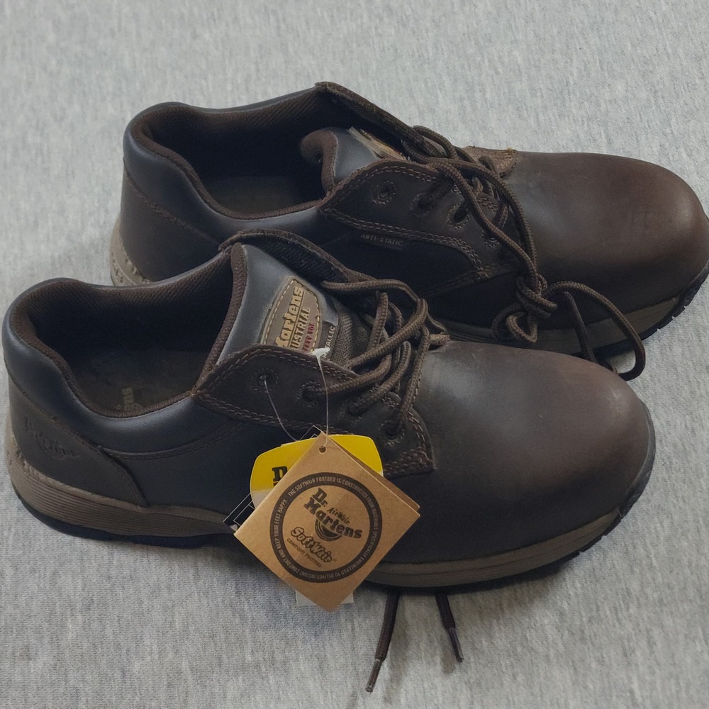 Dr Martens Linnet SD Work Shoes Mens 10 Brown Leather Composite Safety Toe NWT